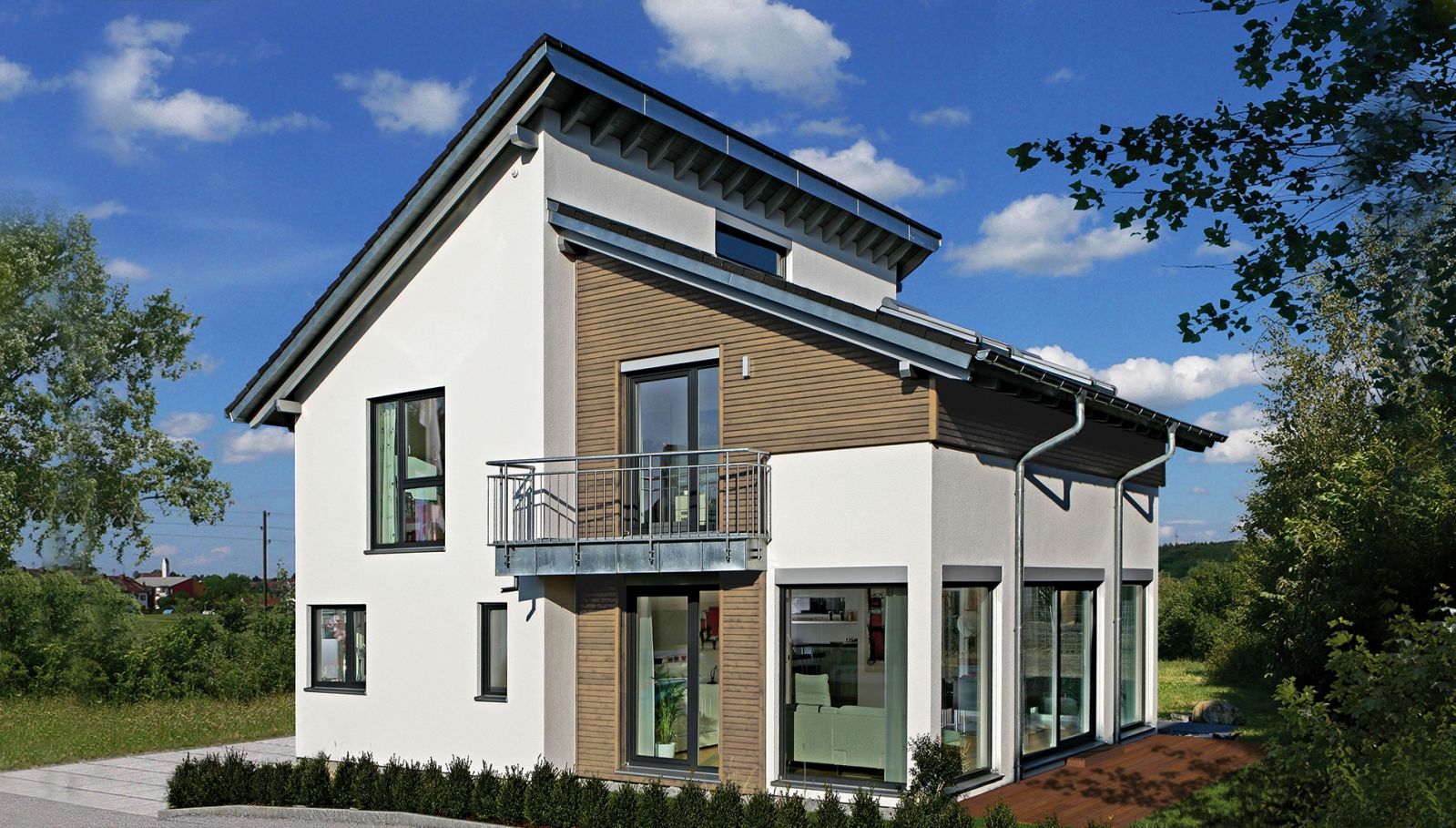 新能源系列 途墅之家别墅图纸设计, 层叠屋顶 太阳能